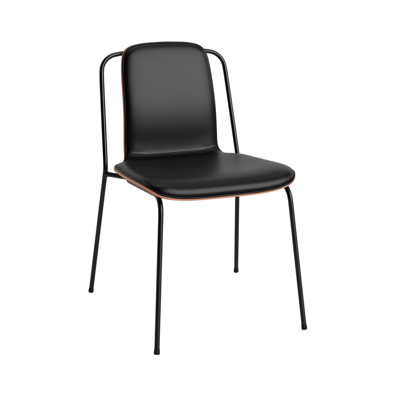 Studio Chair: Front Upholstered + Brown