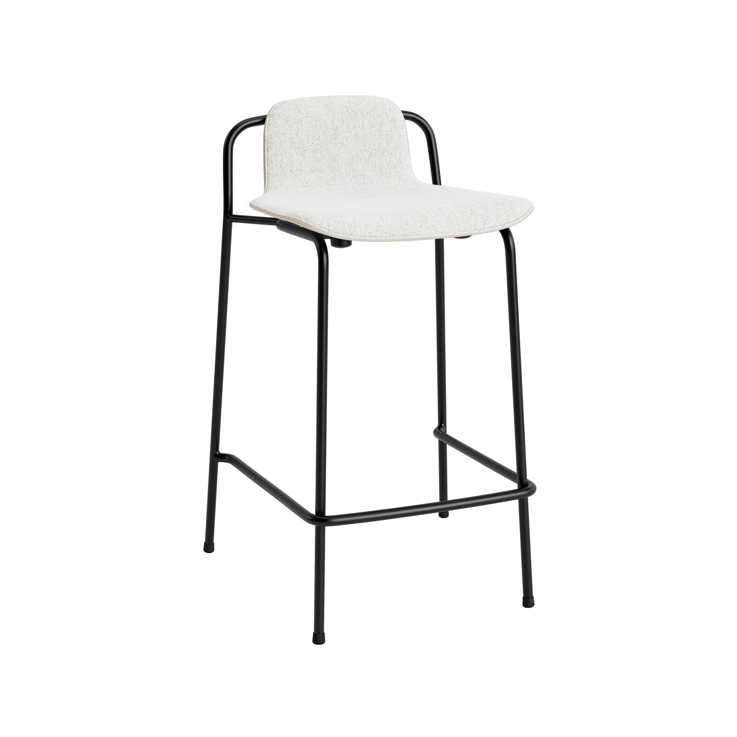 Studio Bar + Counter Stool: Front Upholstered + Counter + Light Grey