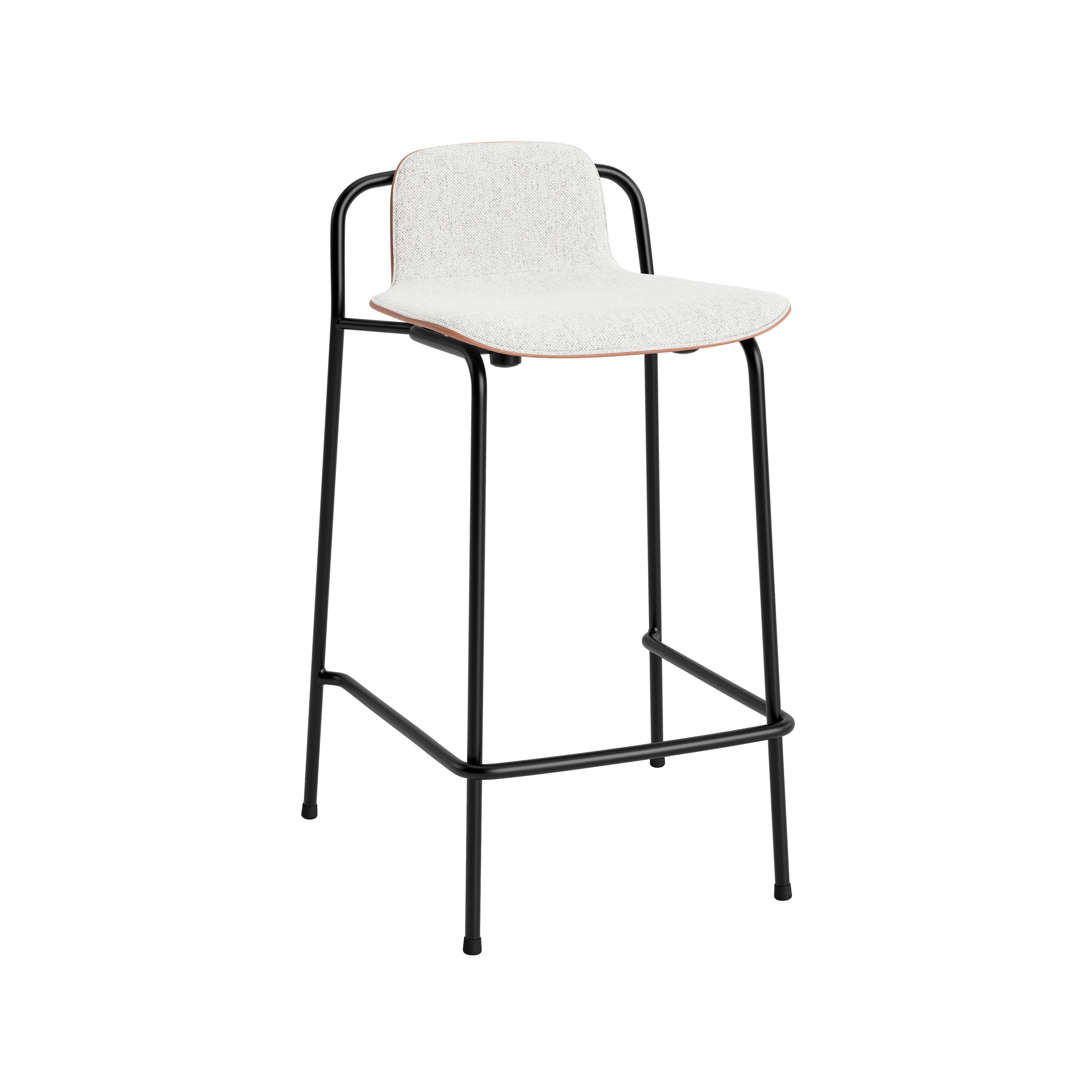 Studio Bar + Counter Stool: Front Upholstered + Counter + Brown