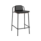 Studio Bar + Counter Stool: Front Upholstered + Counter + Brown