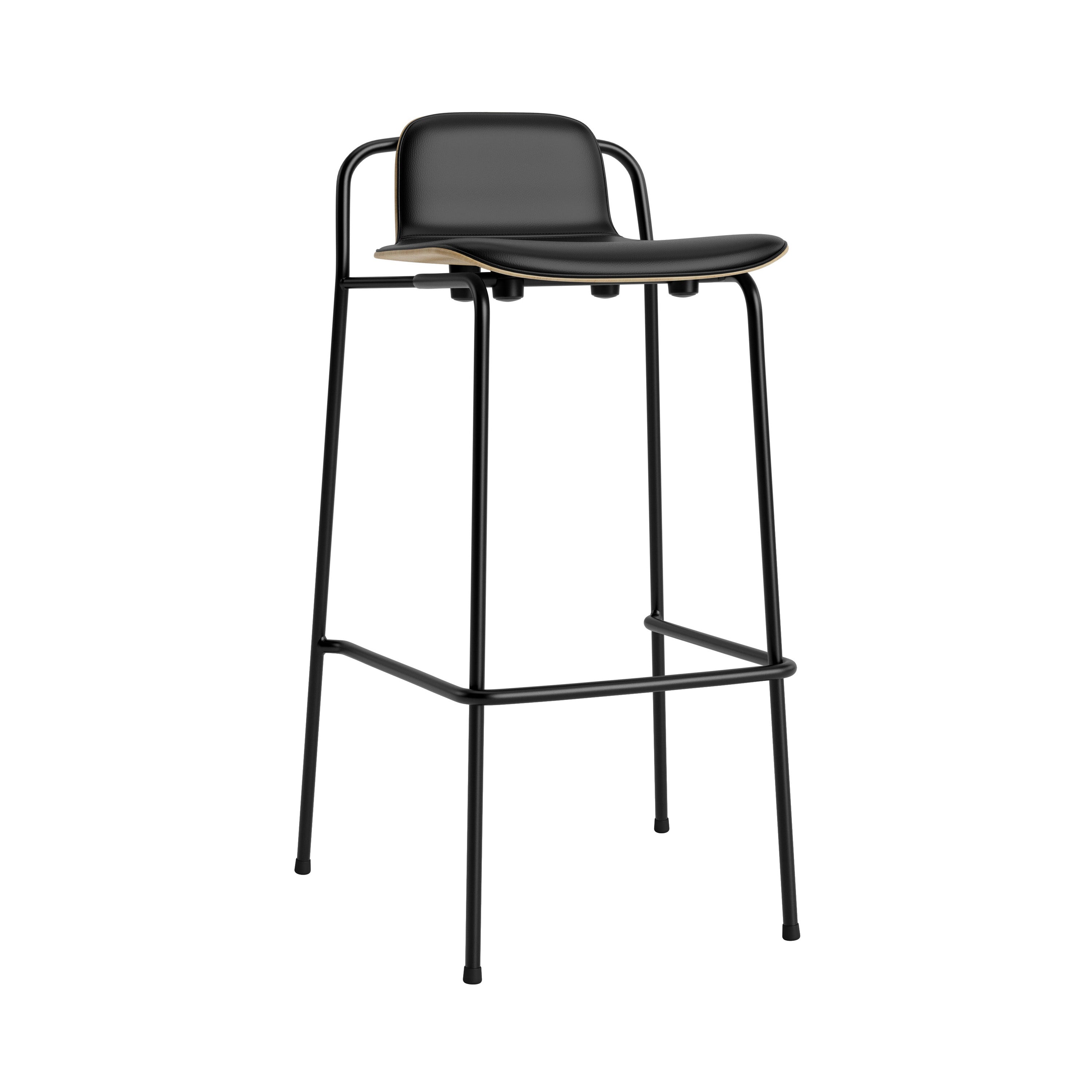 Studio Bar + Counter Stool: Front Upholstered + Bar + Oak