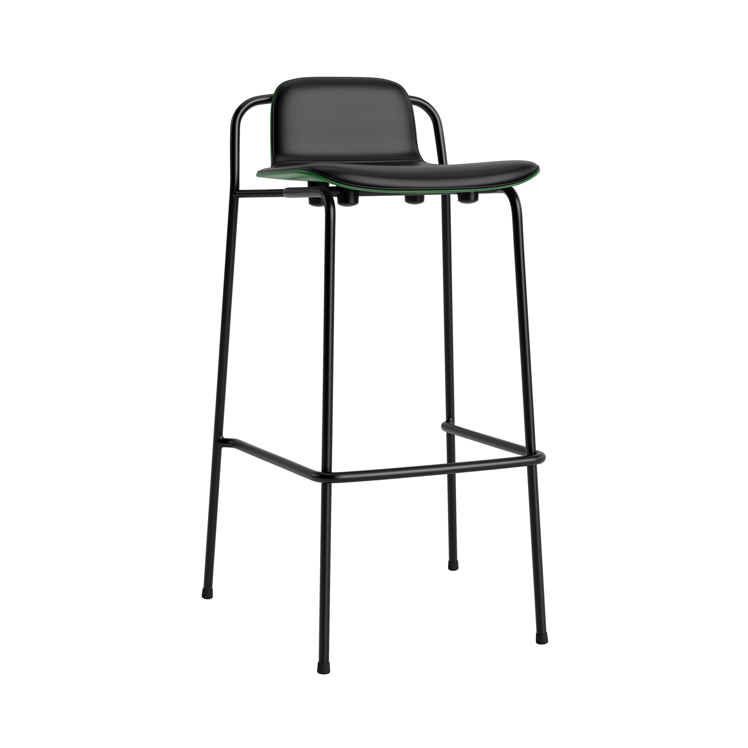 Studio Bar + Counter Stool: Front Upholstered + Bar + Green