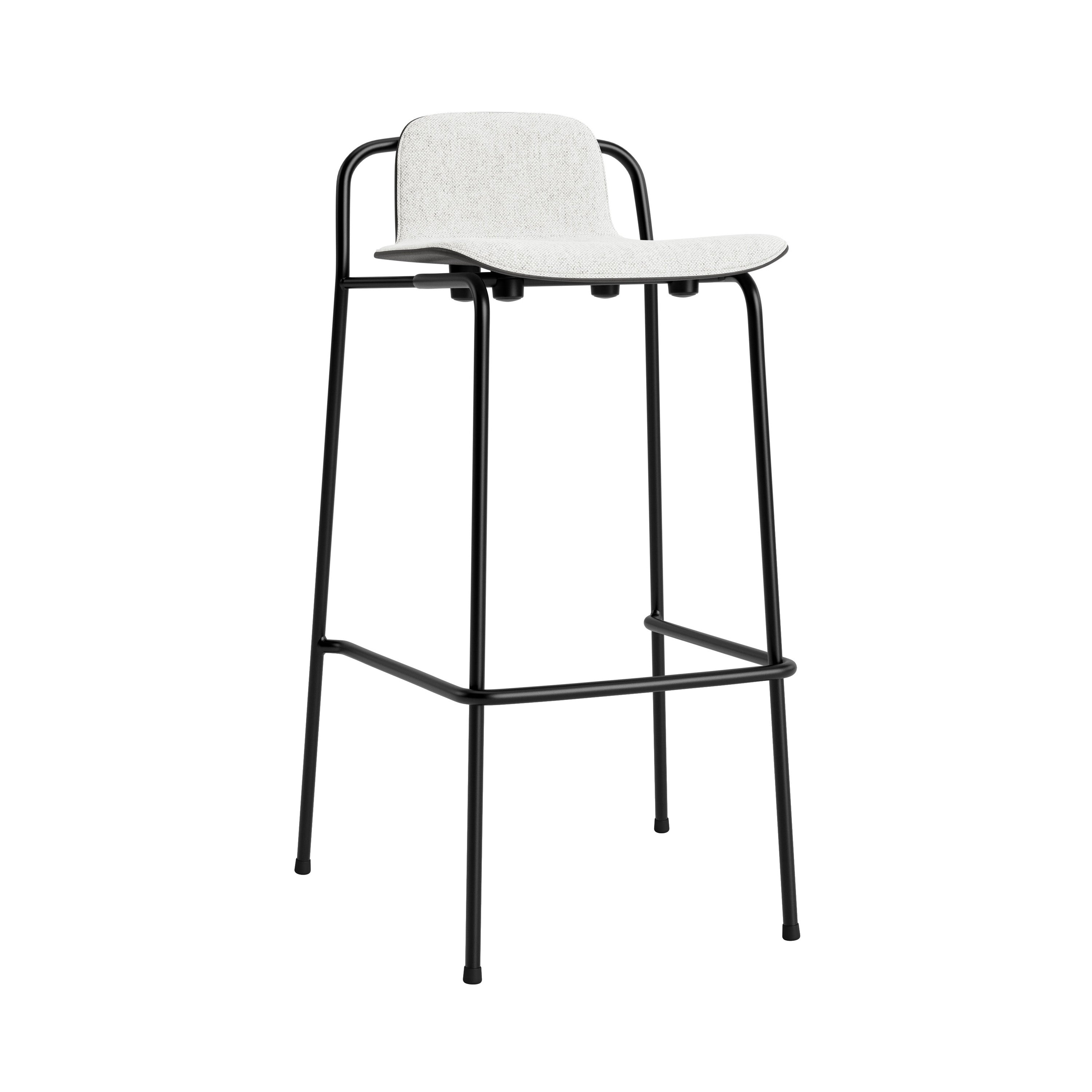 Studio Bar + Counter Stool: Front Upholstered + Bar + Black