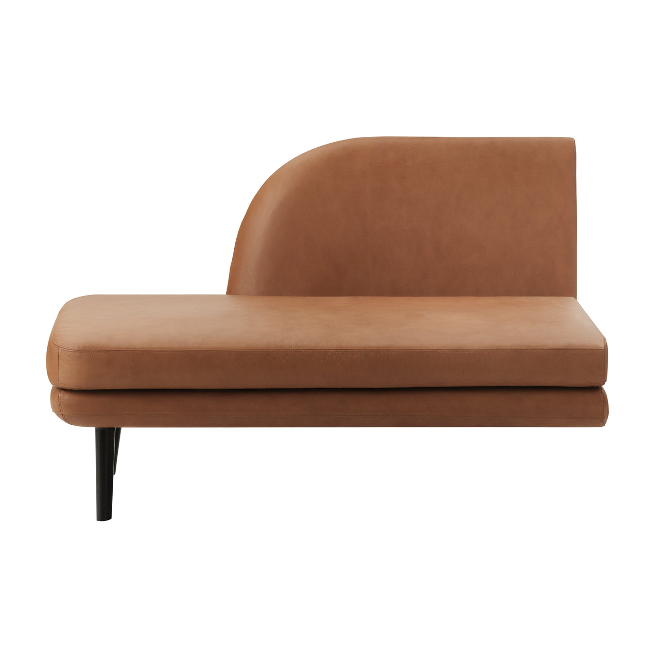 Sum Sofa Modules: Open Side - Left + Black Aluminum