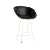 Mat Bar + Counter Armchair: Steel base + Front Upholstered + Counter + Seaweed + Cream