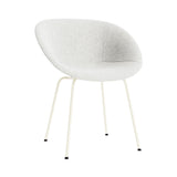 Mat Armchair: Steel Base + Fully Upholstered + Cream