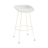 Mat Bar + Counter Stool: Steel Base + Fully Upholstered + Bar + Cream