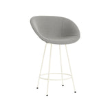 Mat Bar + Counter Armchair: Steel Base + Fully Upholstered + Counter + Cream