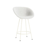 Mat Bar + Counter Armchair: Steel Base + Fully Upholstered + Counter + Cream