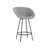 Mat Bar + Counter Armchair: Steel Base + Fully Upholstered + Counter + Black