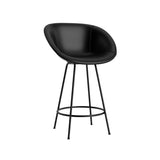 Mat Bar + Counter Armchair: Steel Base + Fully Upholstered + Counter + Black