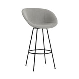 Mat Bar + Counter Armchair: Steel Base + Fully Upholstered + Bar + Black