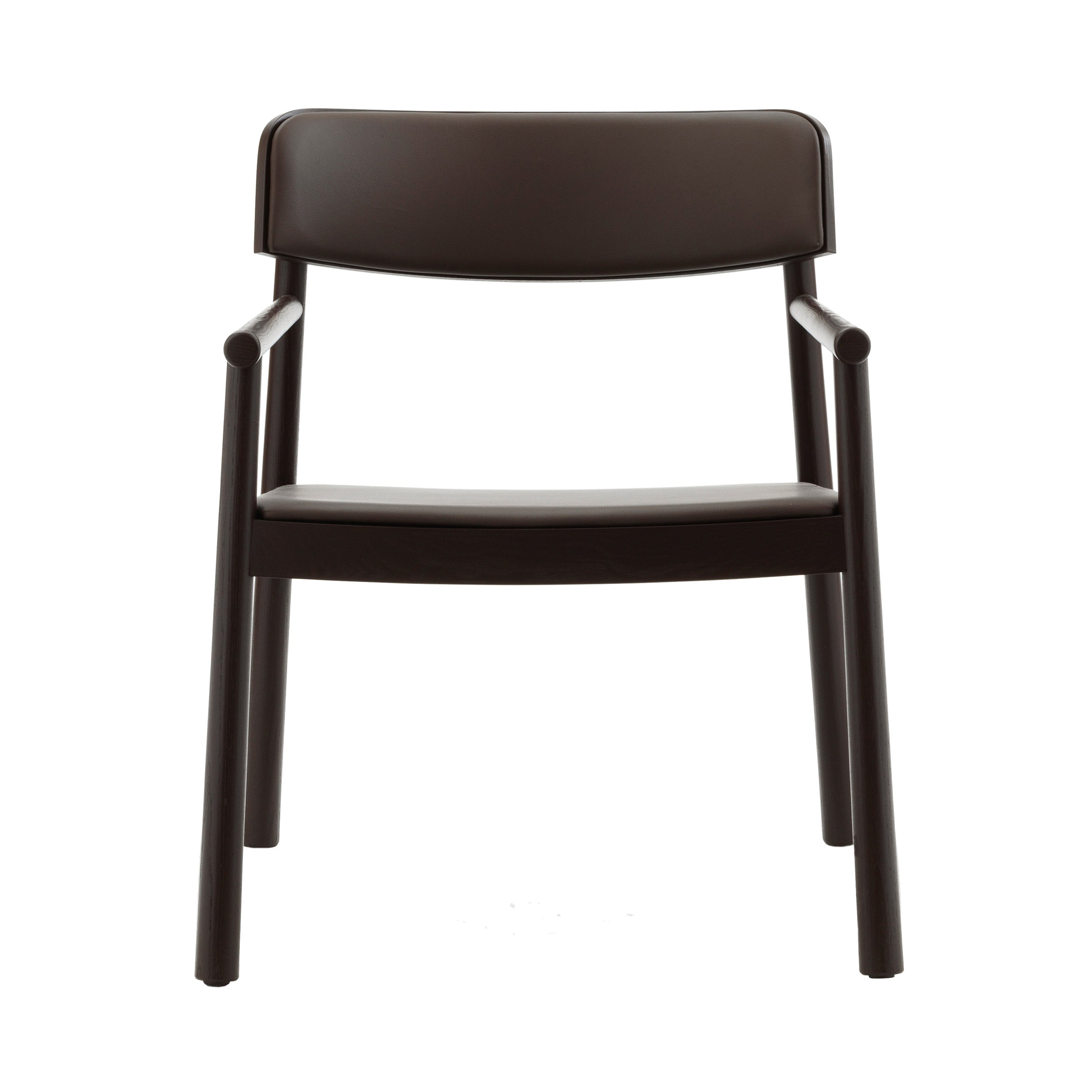 Timb Lounge Armchair: Upholstery + Brown + Ultra-Leather Chocolate