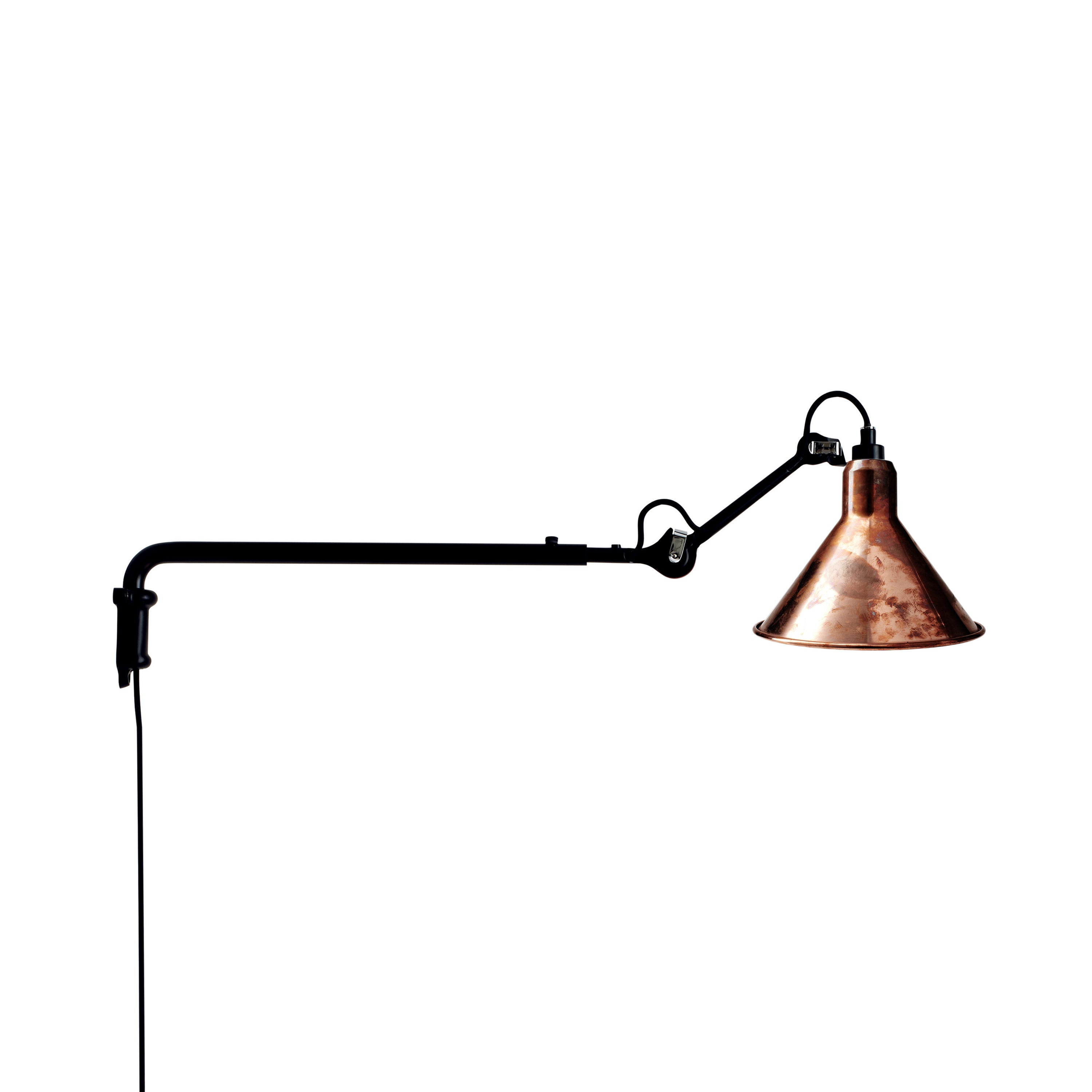 Lampe Gras N°203 Wall Lamp: Raw Copper + Conic