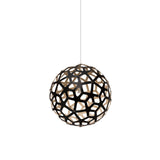 Coral Pendant Light: Medium + Black + Bamboo + White
