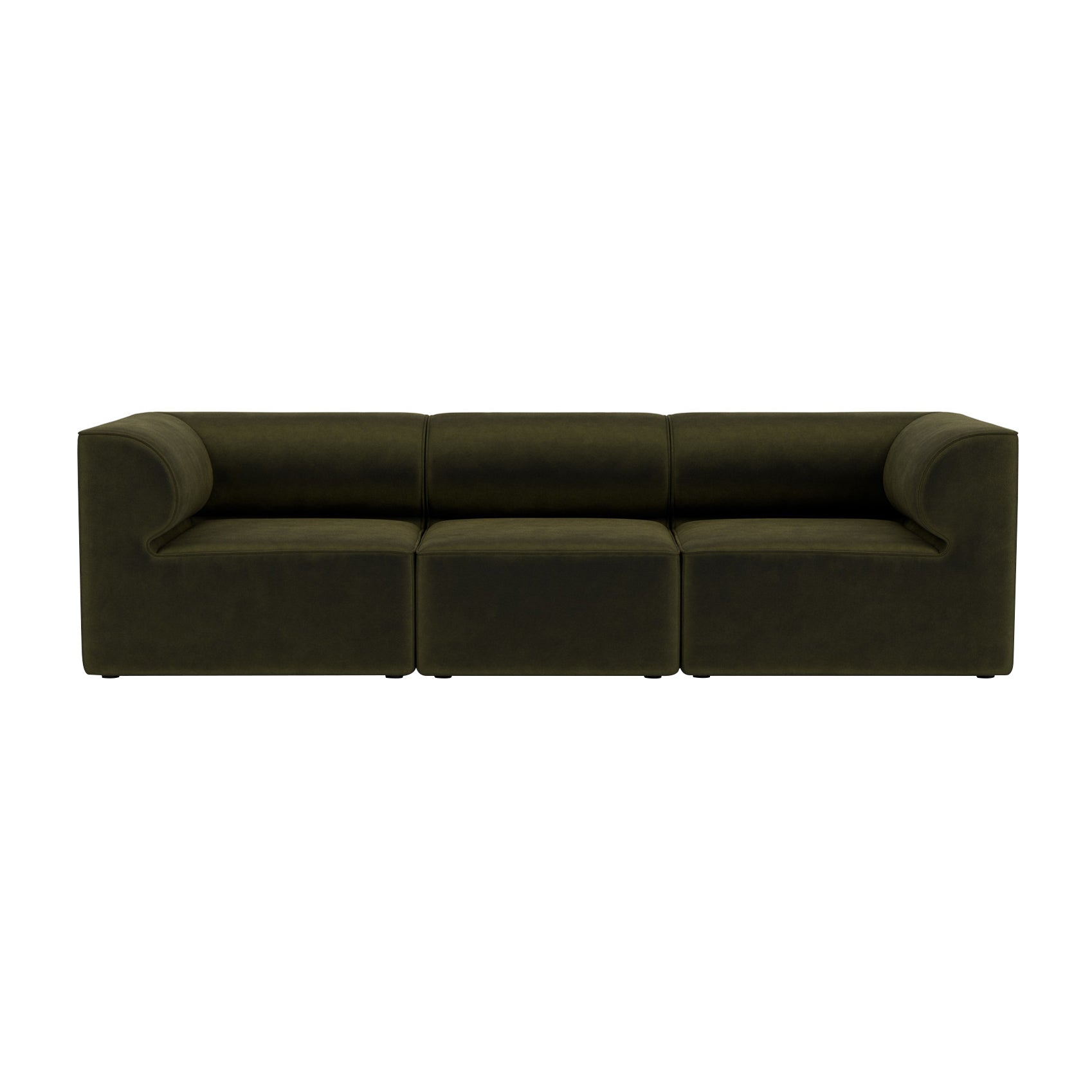 Eave Modular 3 Seater Sofa: Large + Configuration 2 + Champion 035
