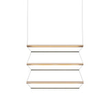 Tier 150 Vertical Pendant Light: 3V + Anodized Gold + Emerald