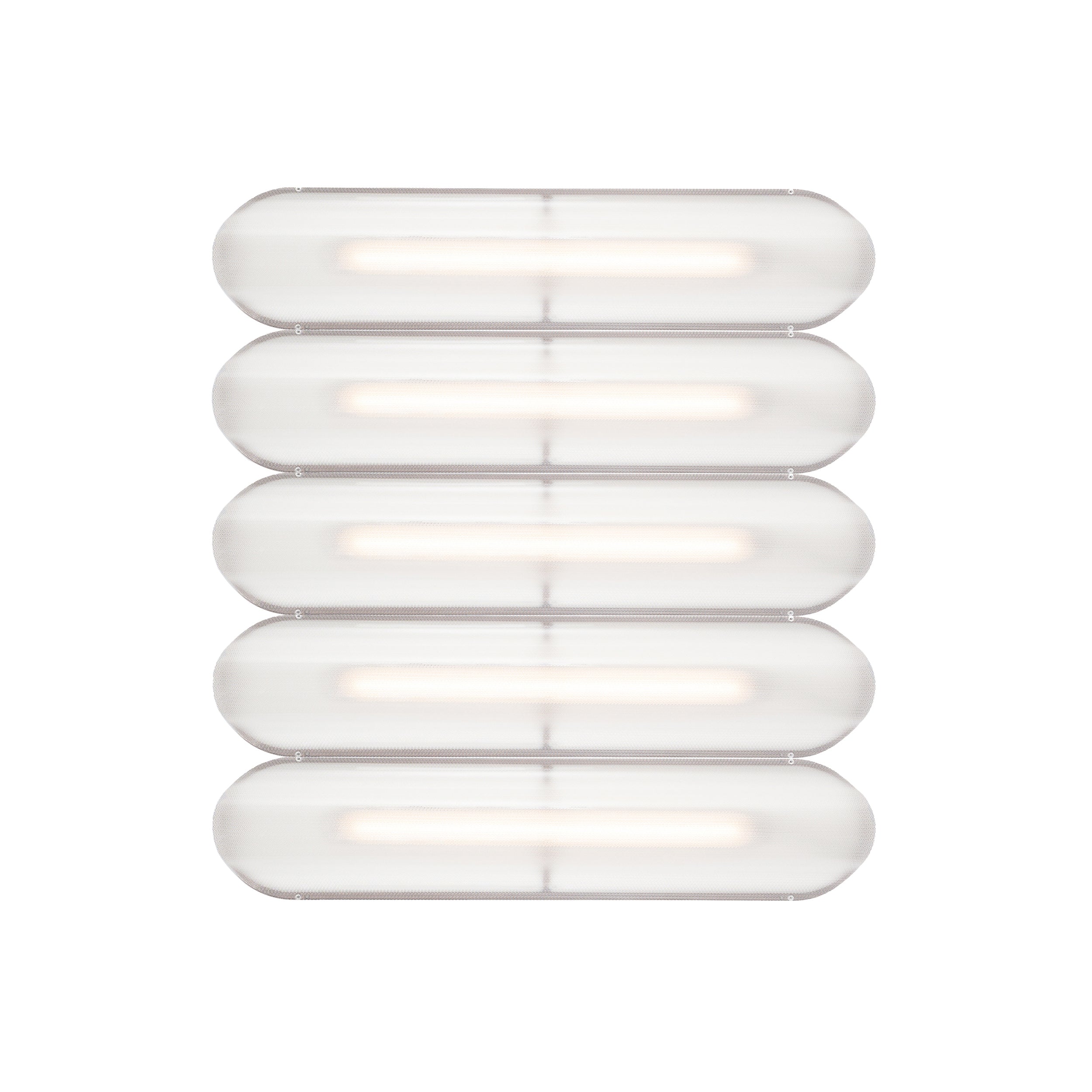 Vale System Ceiling/Wall Light: Horizontal + Side-to-Side + Vale 5 + Rust