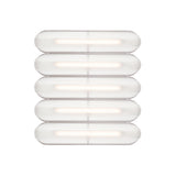 Vale System Ceiling/Wall Light: Horizontal + Side-to-Side + Vale 5 + Rust