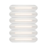 Vale System Ceiling/Wall Light: Horizontal + Side-to-Side + Vale 6 + Silica