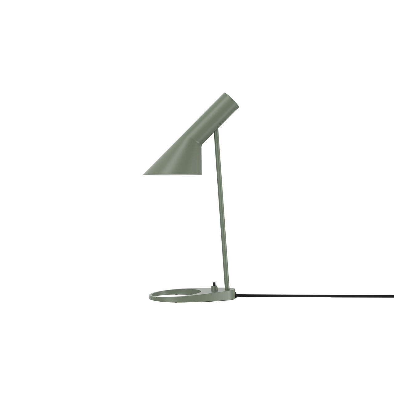 AJ Mini Table Lamp: Pale Petroleum + Black