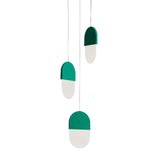 Slab P20 Pendant Light: 3 + Fern Green