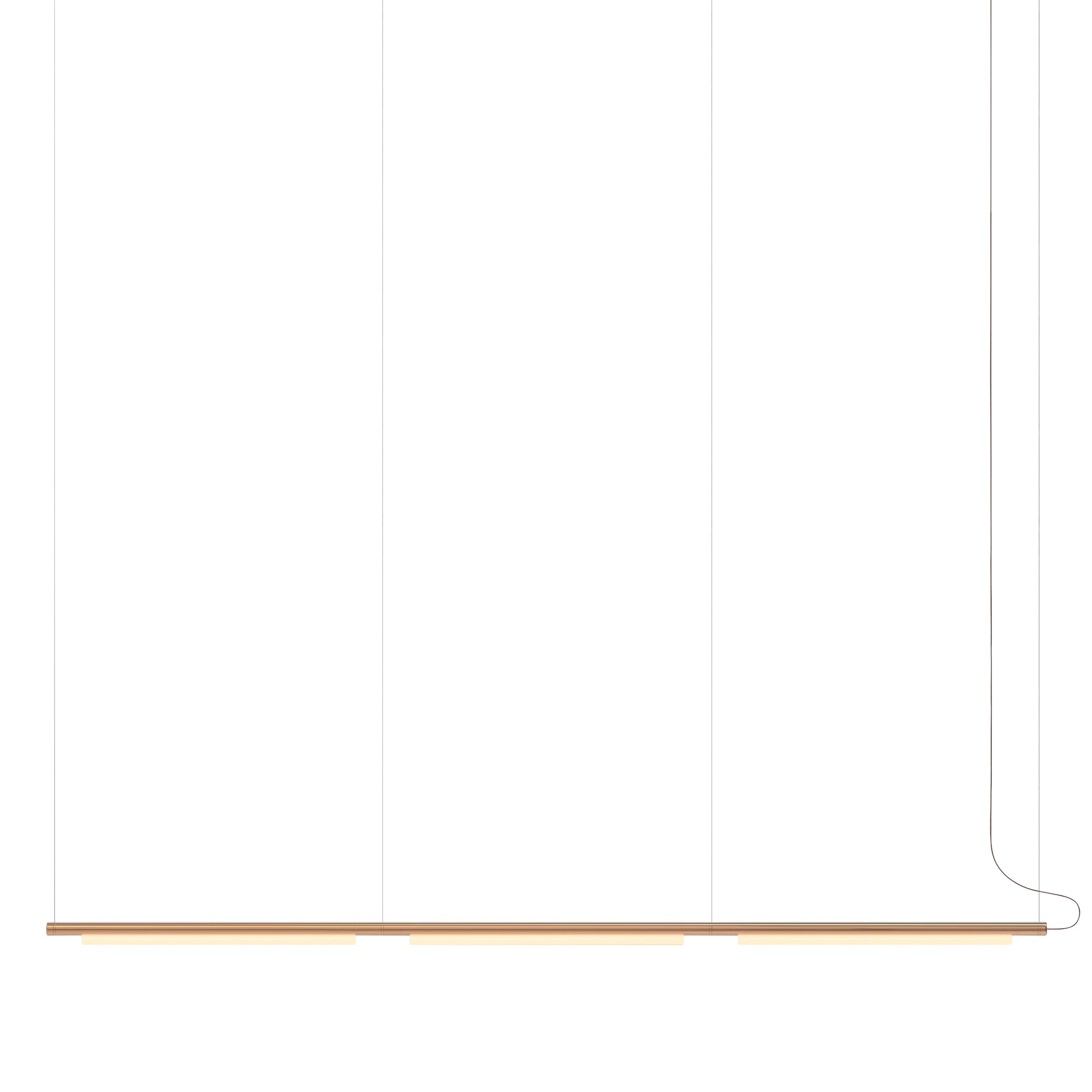 Pipeline 125.3 Linear Pendant Light: Copper + Copper