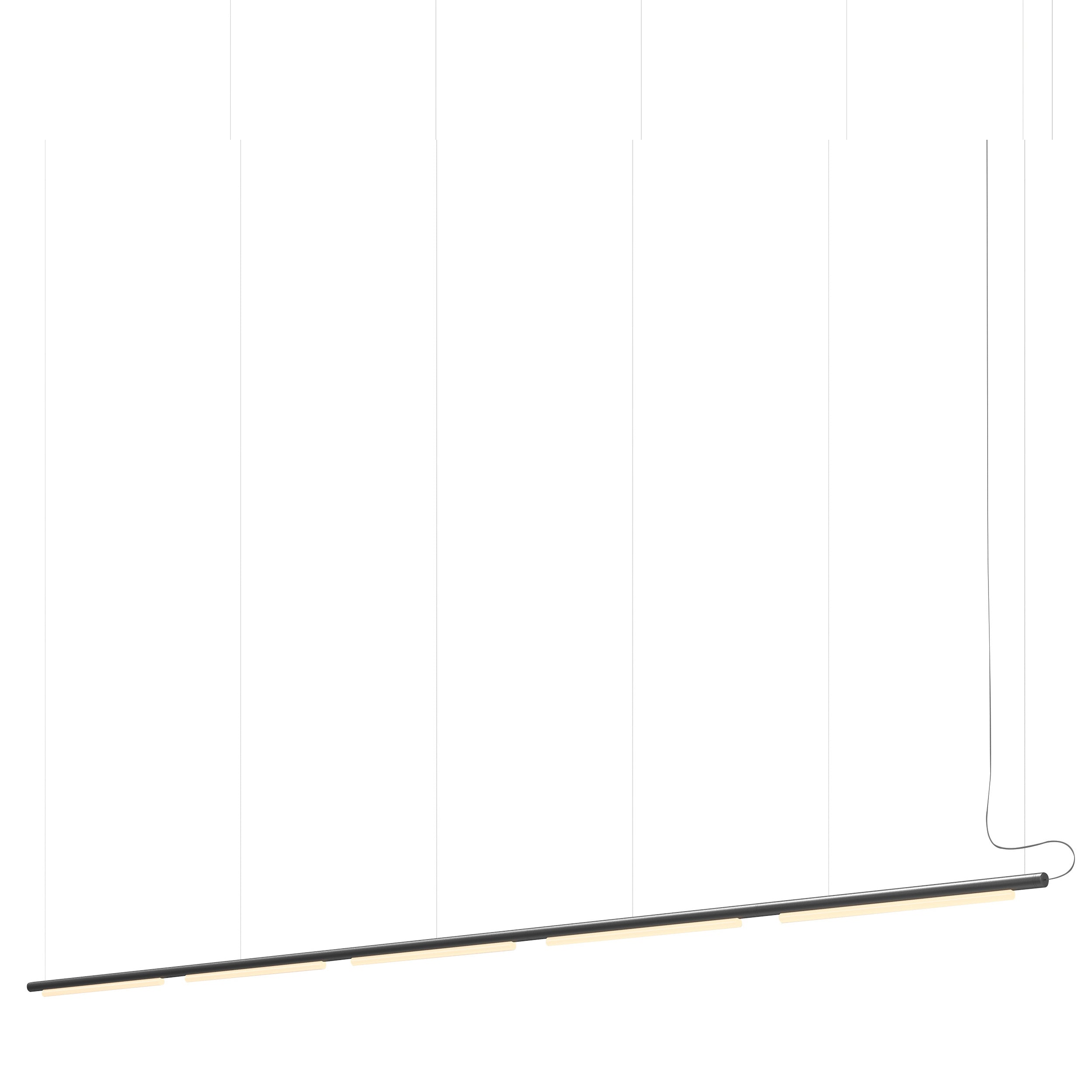 Pipeline 125.5 Linear Pendant Light: Black + Black