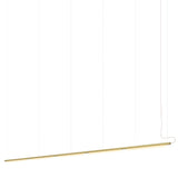 Pipeline 125.5 Linear Pendant Light: Brass + Brass