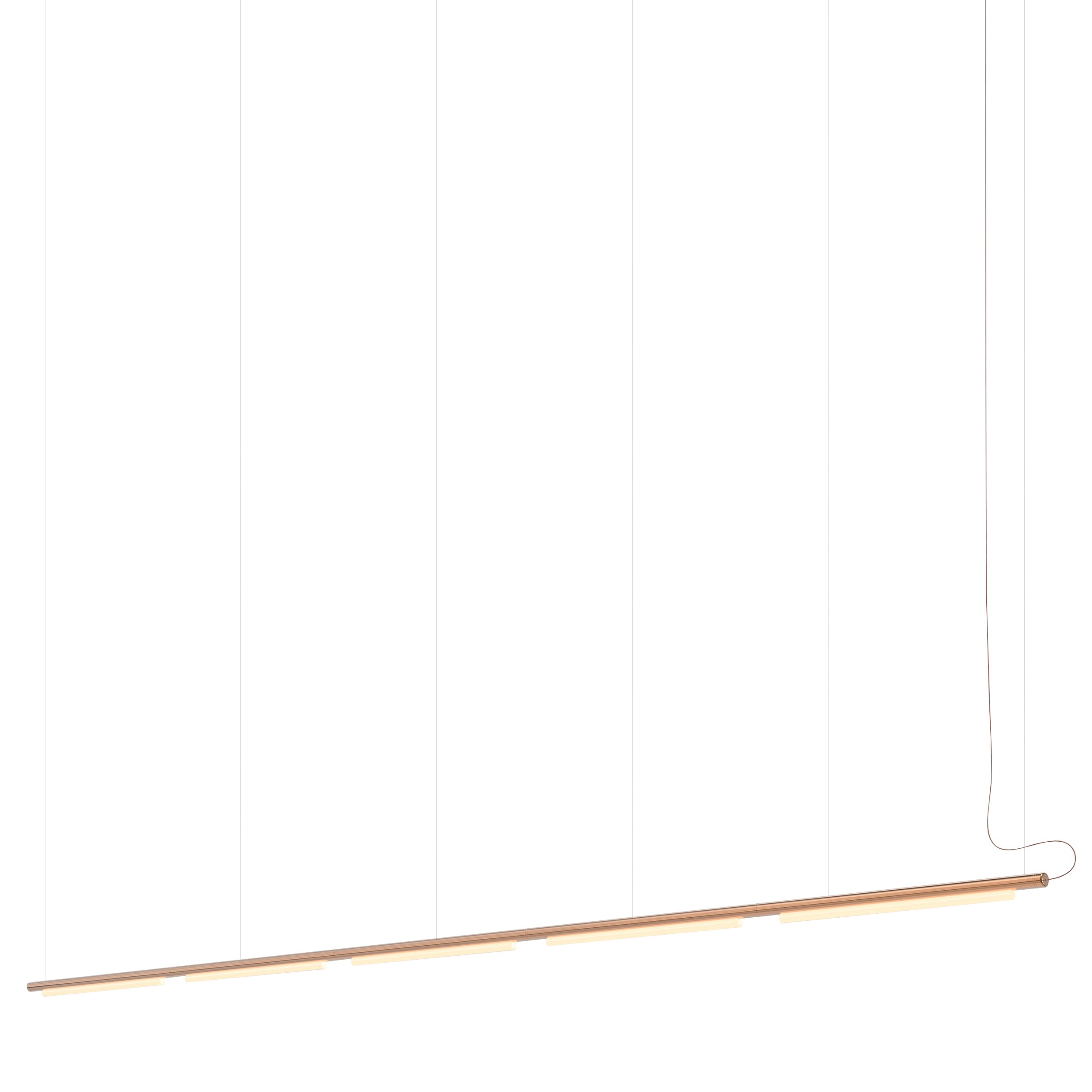 Pipeline 125.5 Linear Pendant Light: Brass + Brass