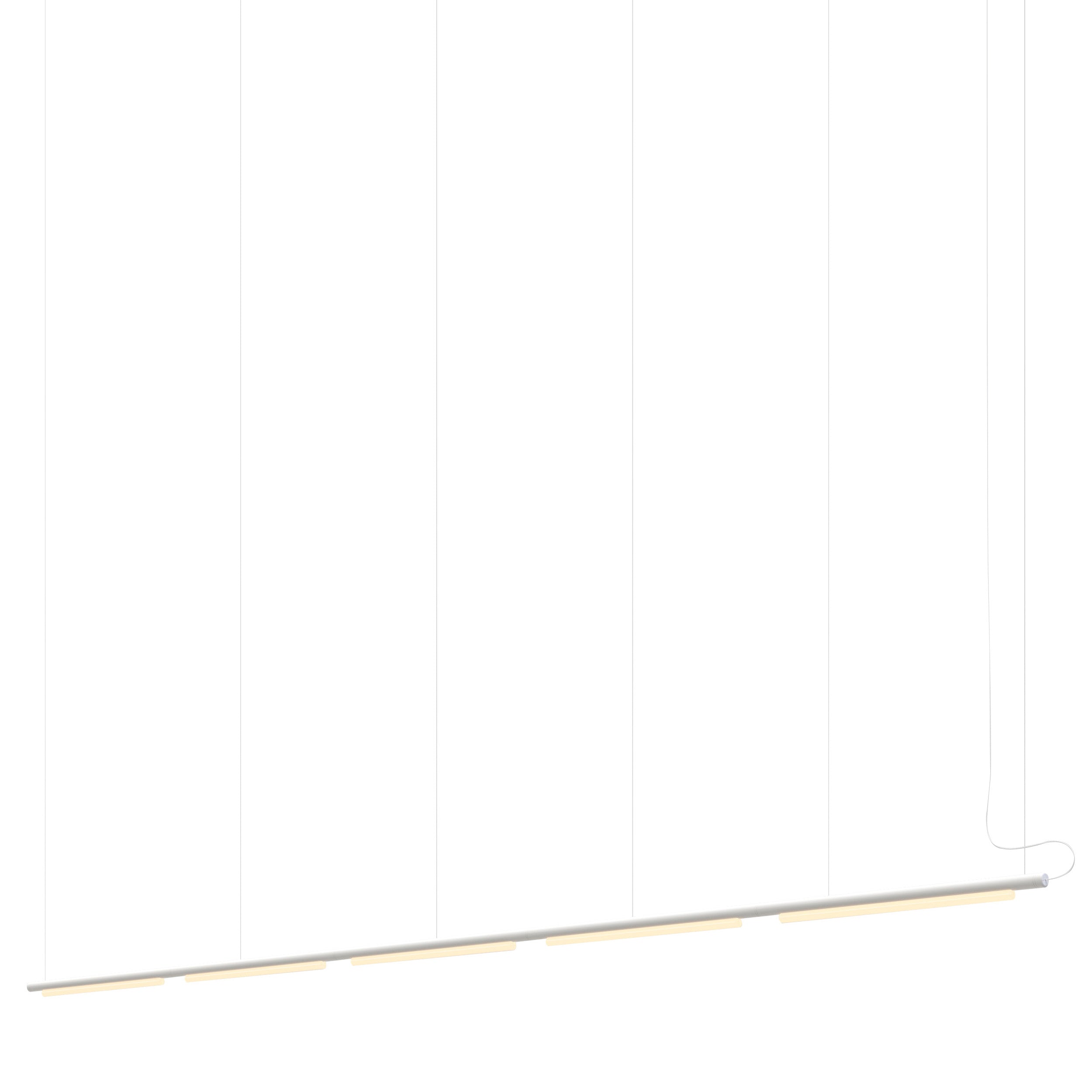 Pipeline 125.5 Linear Pendant Light: White + White