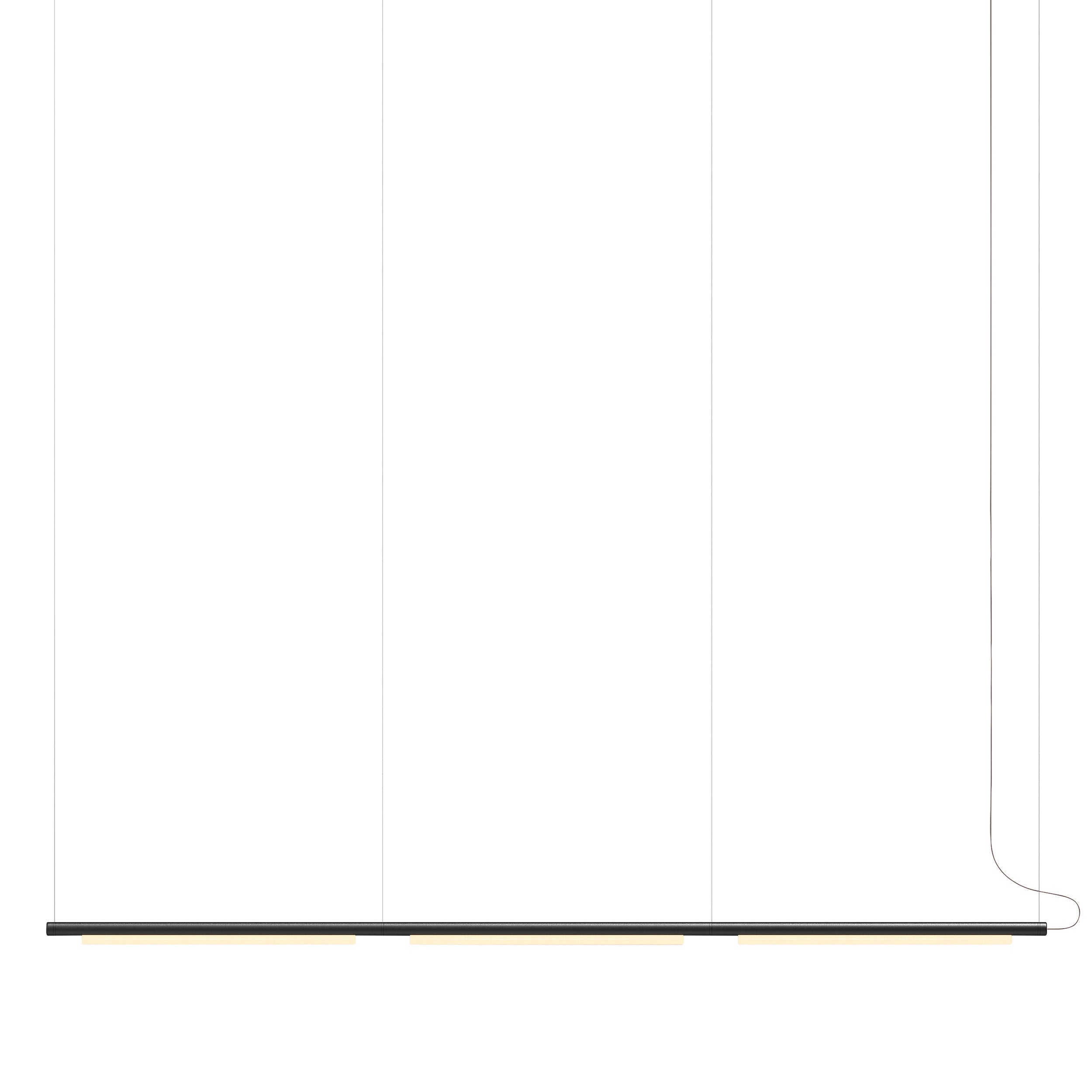 Pipeline 125.3 Linear Pendant Light: Black + Black