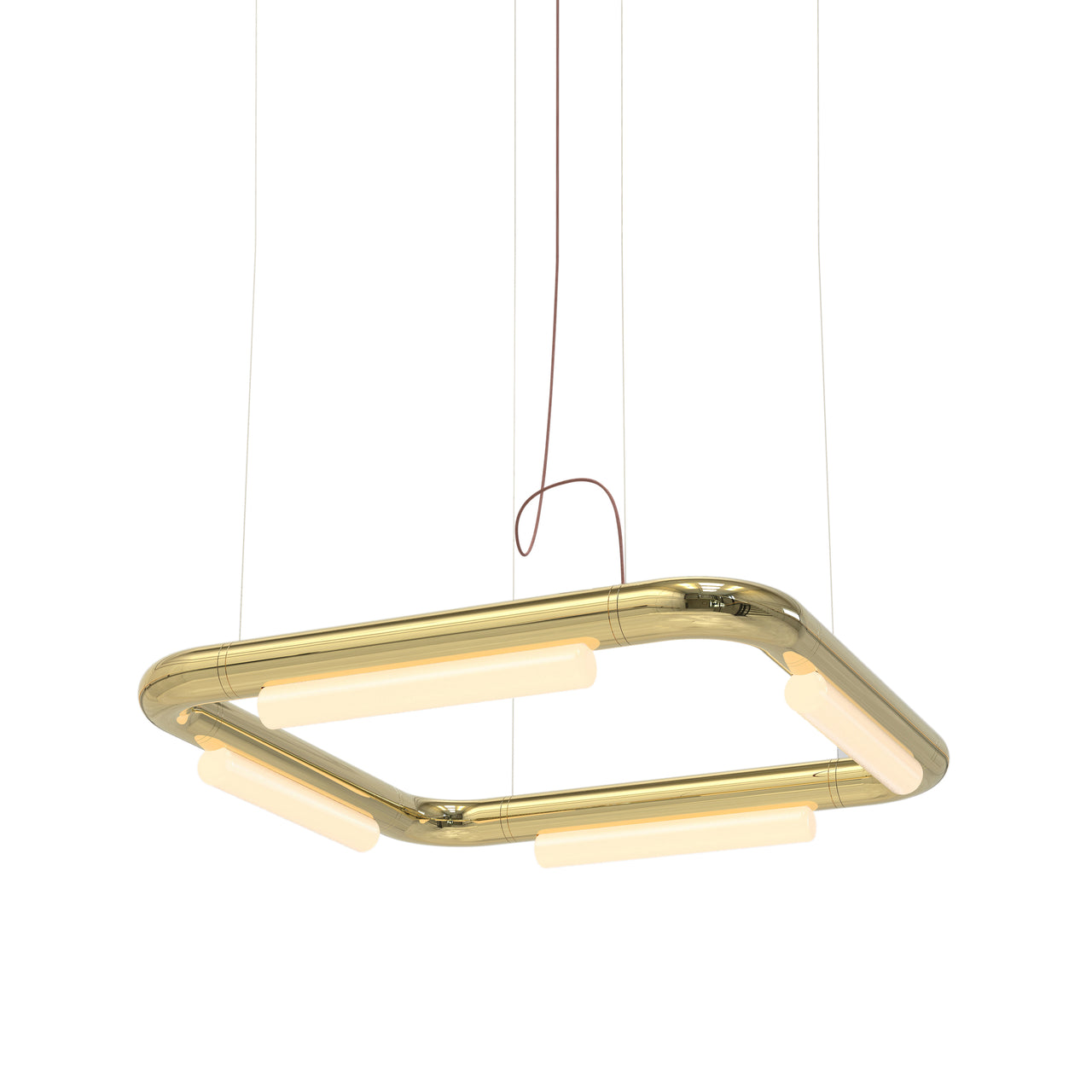 Pipeline CM5 Pendant Light: Brass + Brass