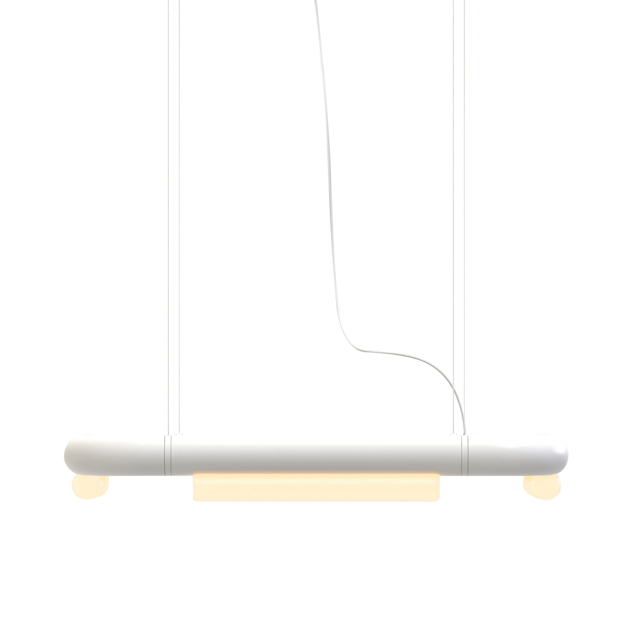 Pipeline CM5 Pendant Light: White + White