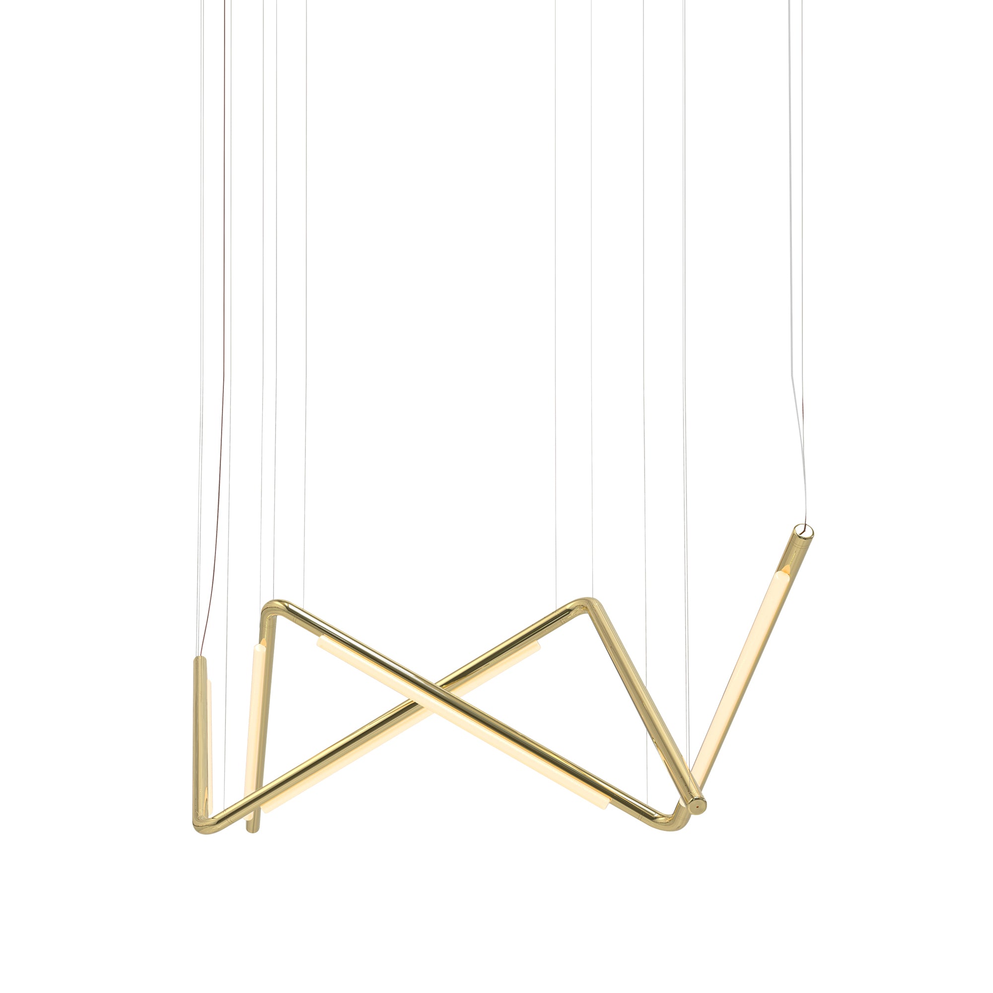 Pipeline CM9 Pendant Light: Brass + Brass