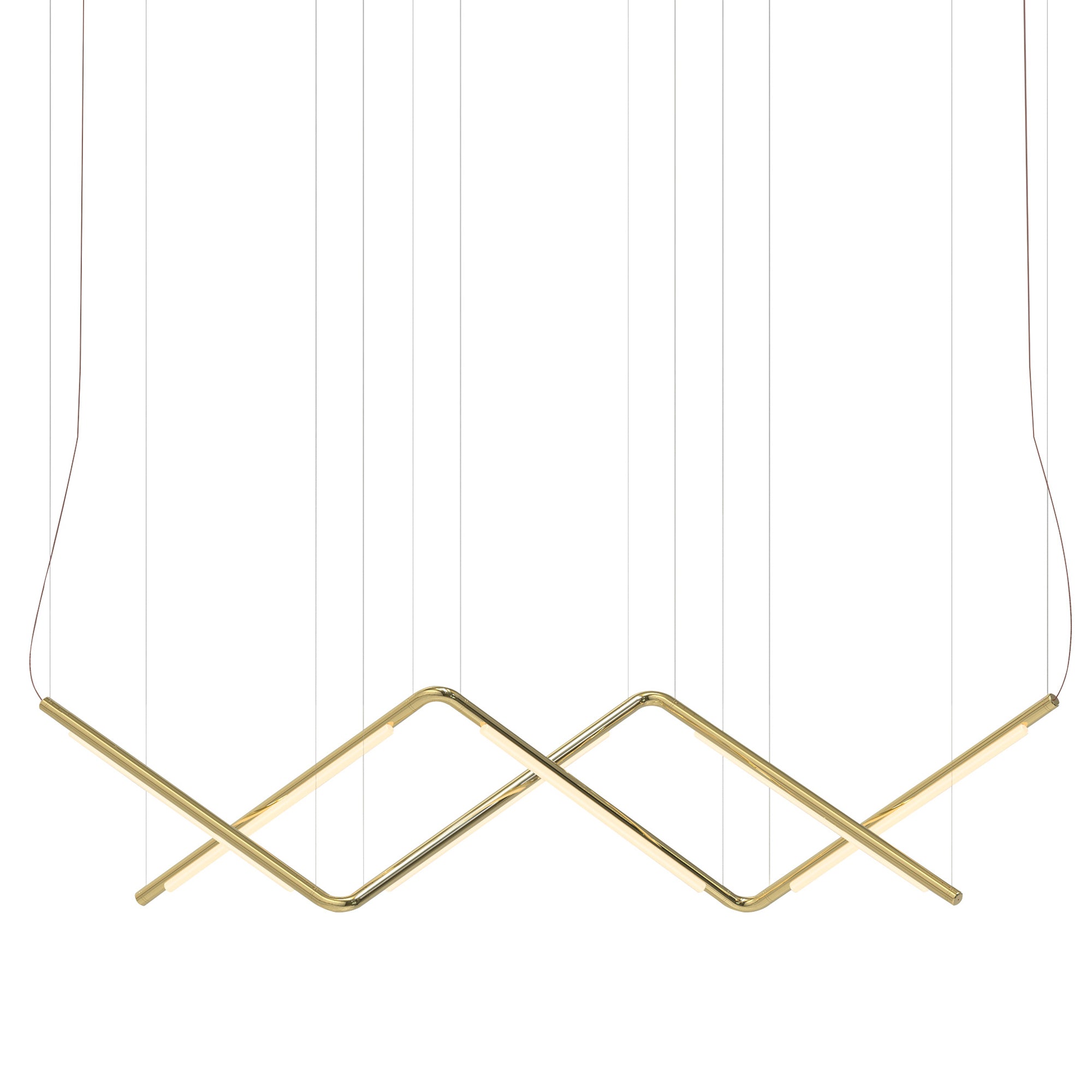 Pipeline CM9 Pendant Light: Brass + Brass