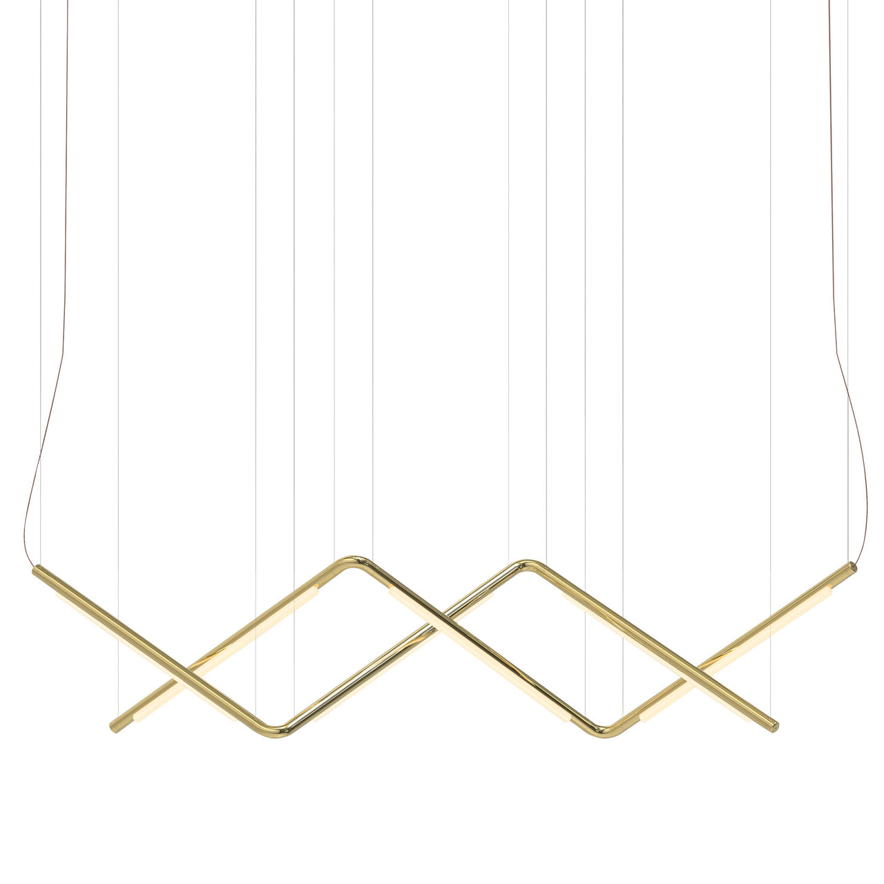 Pipeline CM9 Pendant Light: Brass + Brass