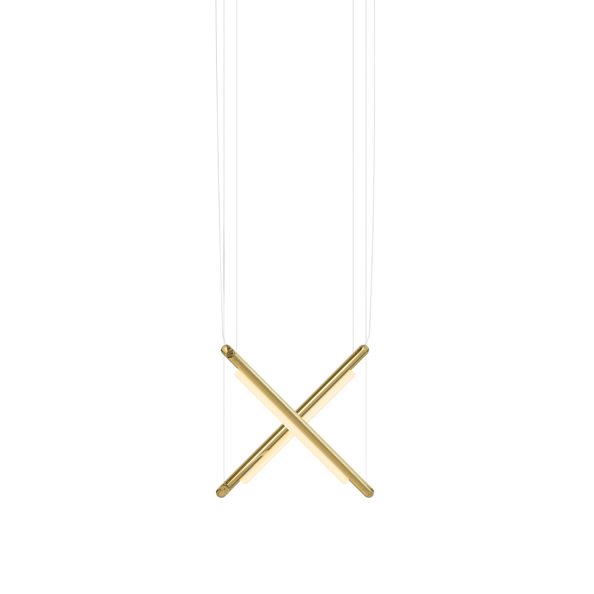 Pipeline CM9 Pendant Light: Brass + Brass