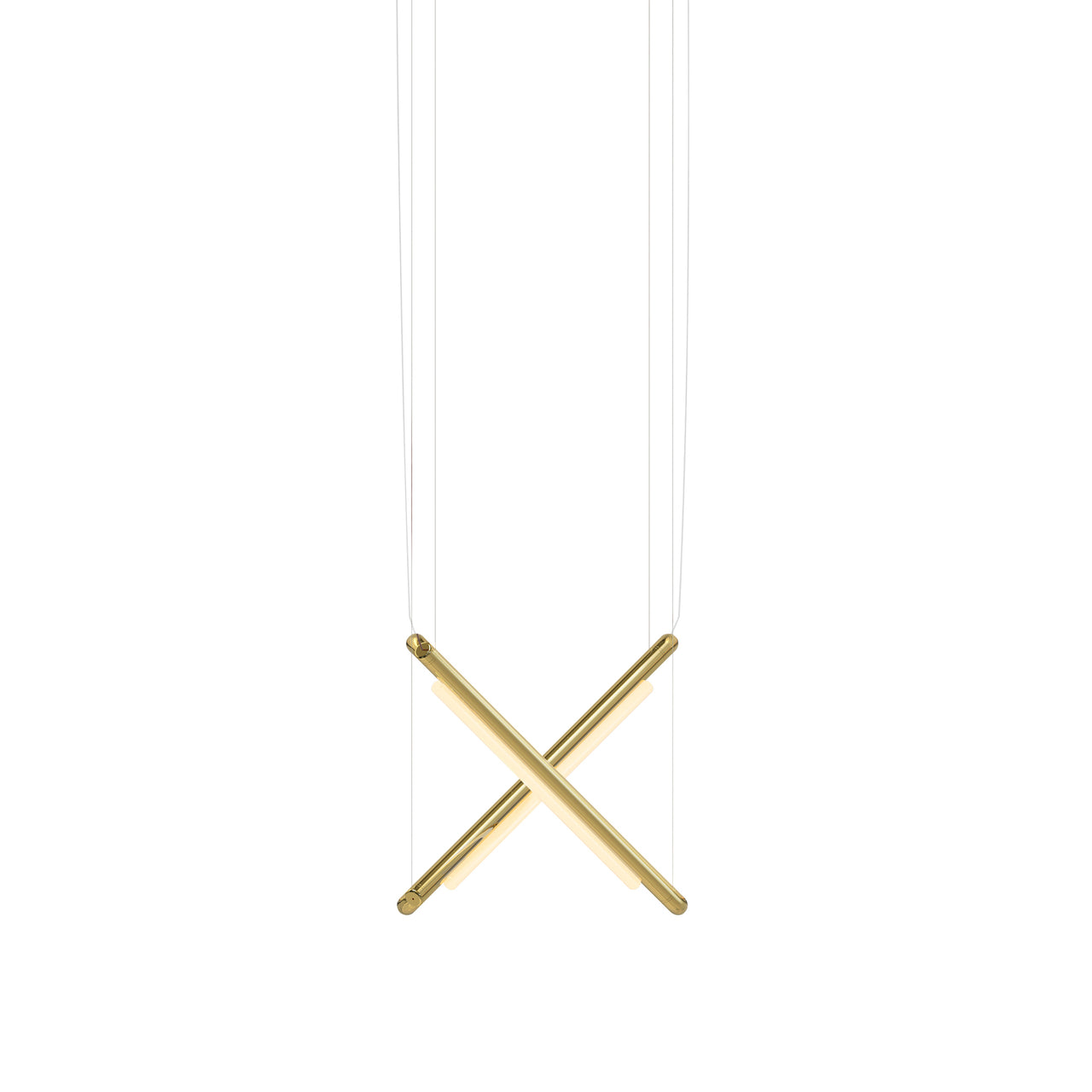 Pipeline CM9 Pendant Light: Brass + Brass