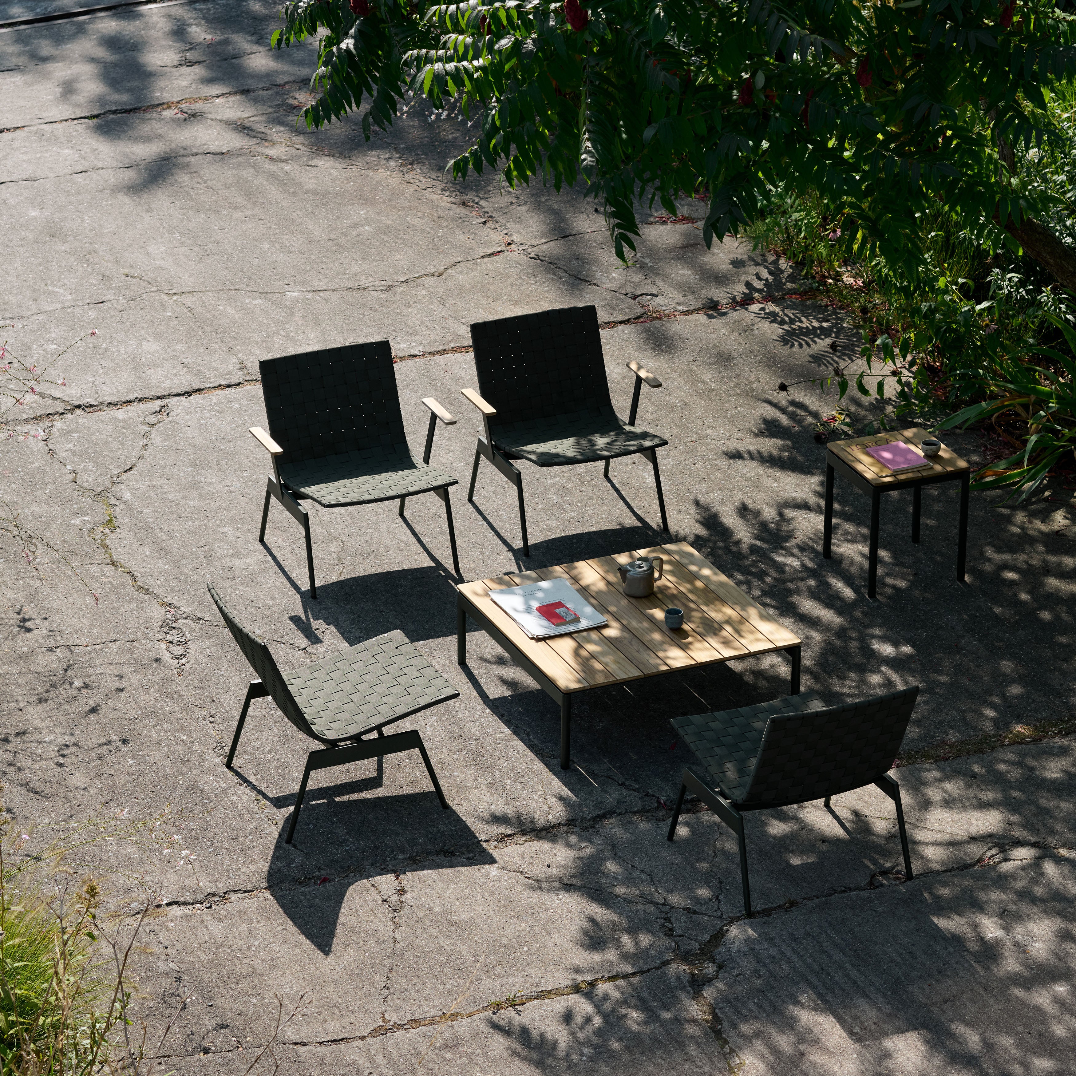 Ville AV44 + AV45 Outdoor Stacking Lounge Chair: Set of 2