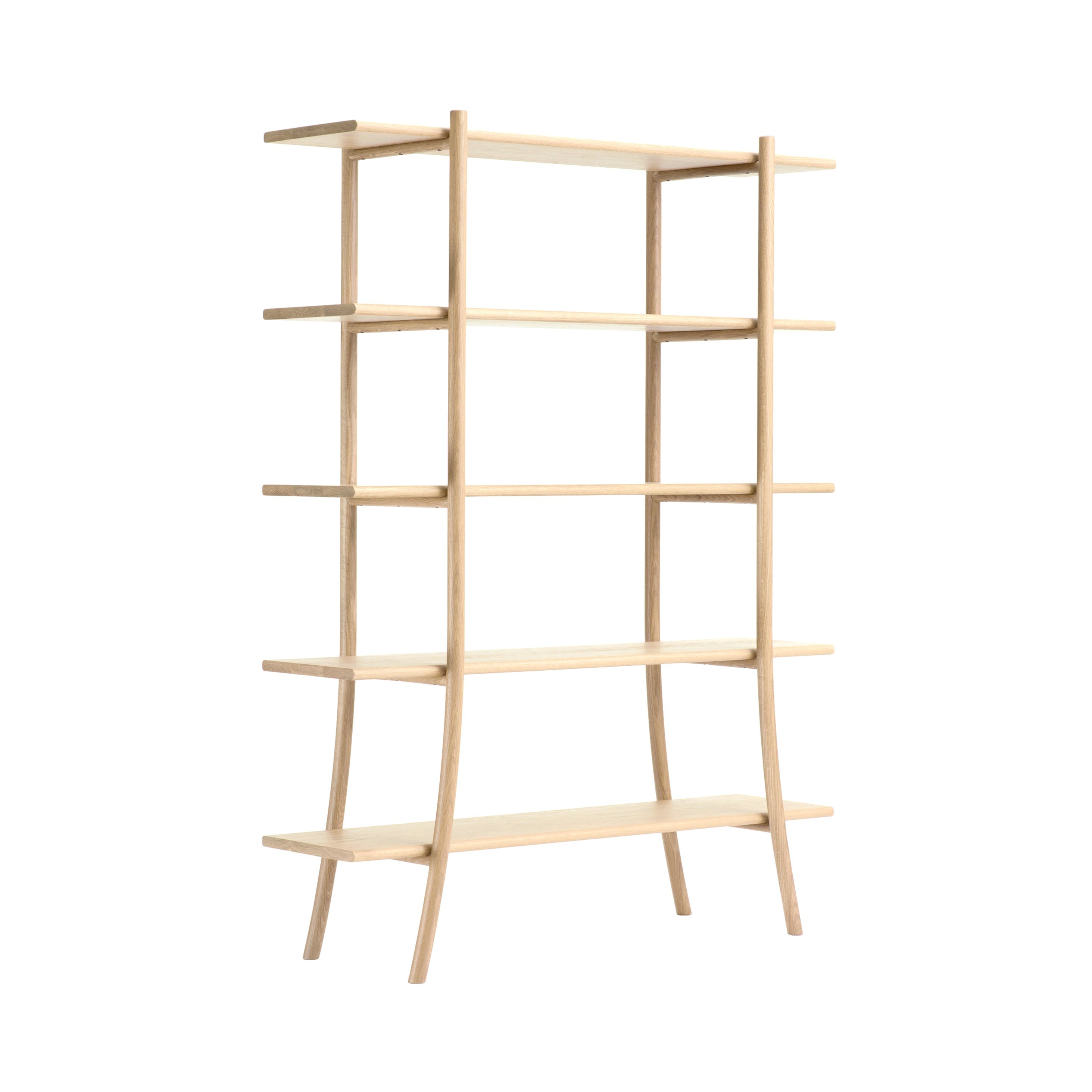 Skyladder Shelves: Tall + White Oak
