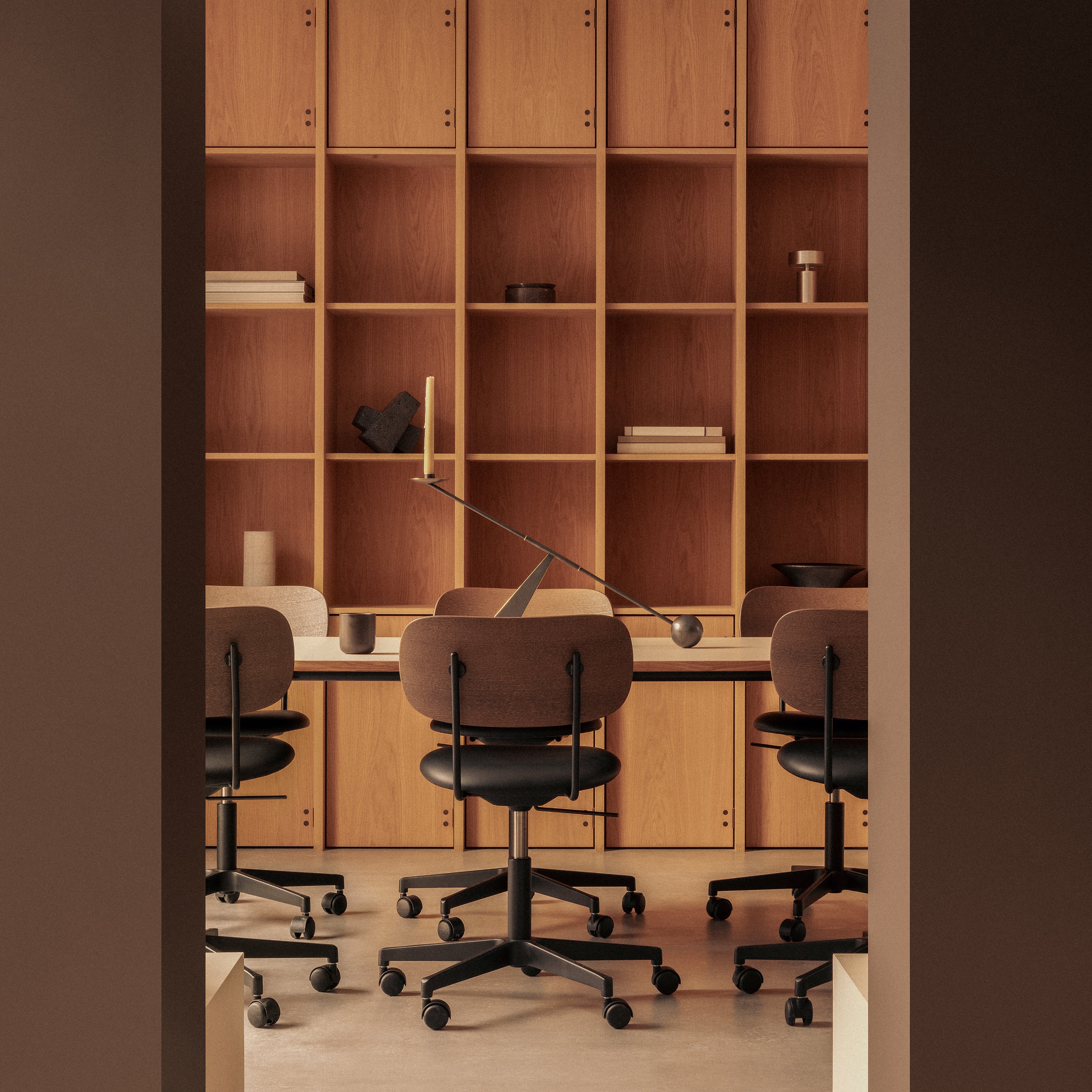 Co Task Chair with Castors: Seat Upholstered