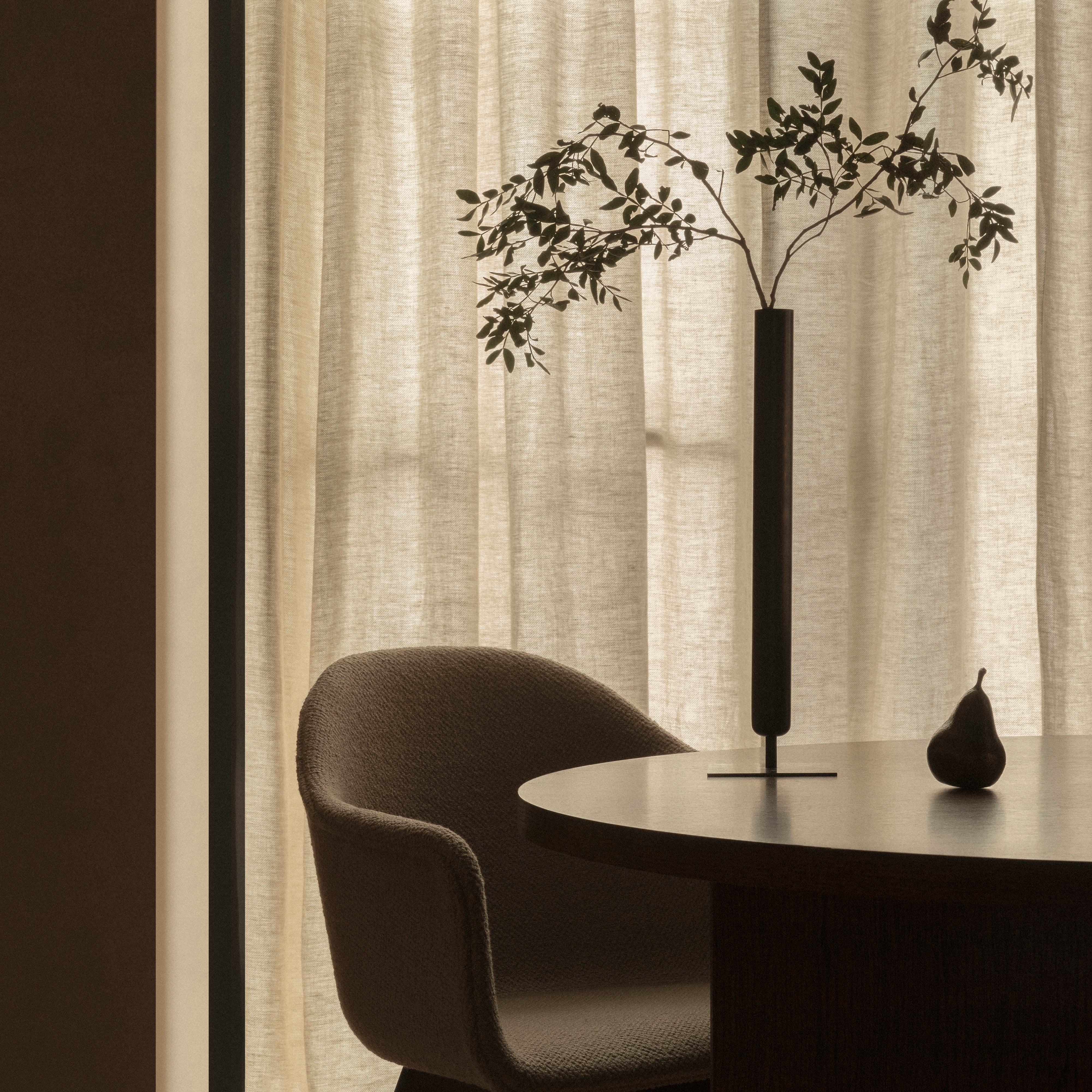 Harbour Dining Chair: Wood Base Upholstered