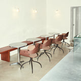 Showtime High Armchair with Swivel Base: Seat Upholstered