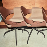 Showtime High Armchair with Swivel Base: Seat Upholstered