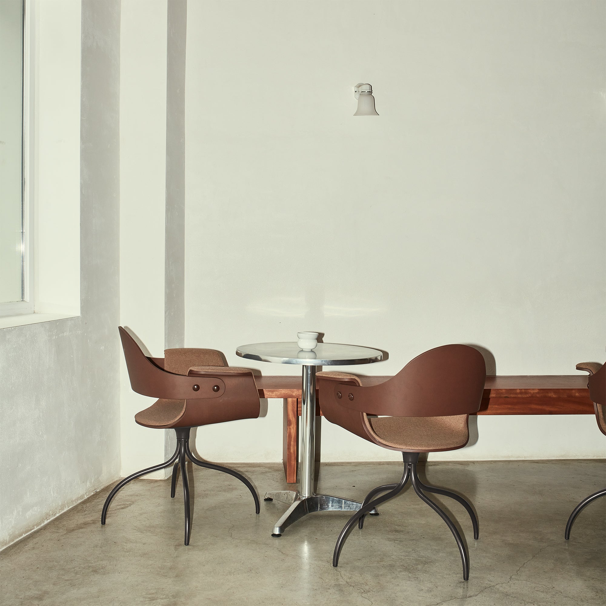 Showtime High Armchair with Swivel Base: Seat Upholstered