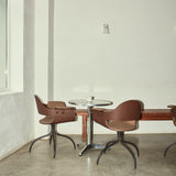 Showtime High Armchair with Swivel Base: Seat Upholstered