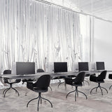 Showtime High Armchair with Swivel Base: Seat Upholstered