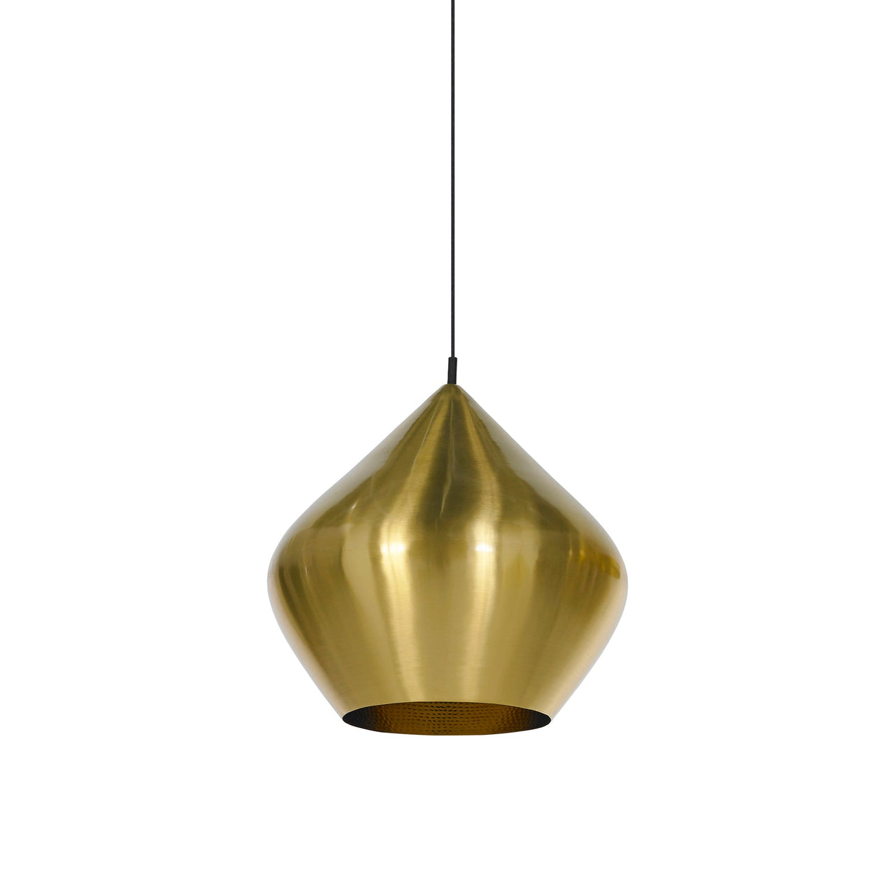 Beat Stout Pendant: Brushed Brass