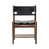 The Spanish Dining Chair: Without Arm + Smoked Oiled oak + Black